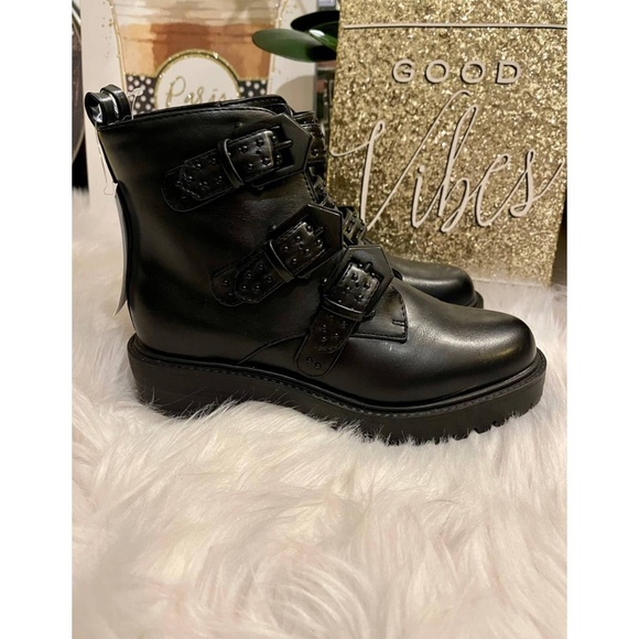 A New Day Calypso Buckle Boots Black sz 6 - Picture 3 of 6